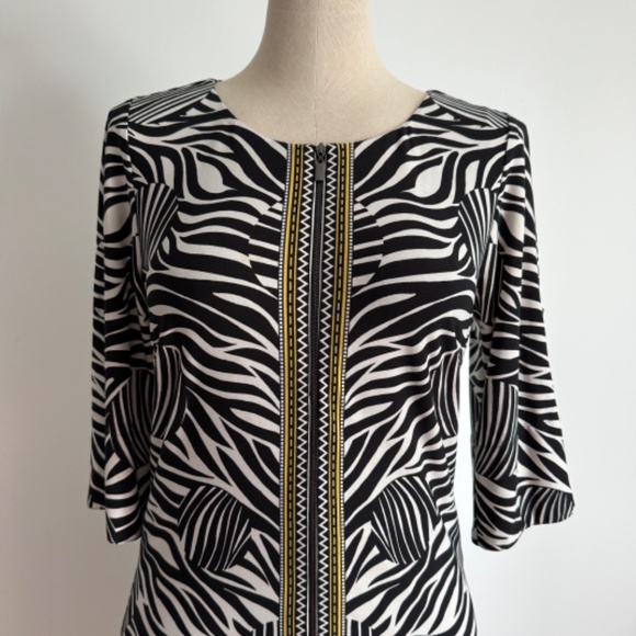 Laundry - Black and White Zebra Slip On Dress - Picture 2 of 14